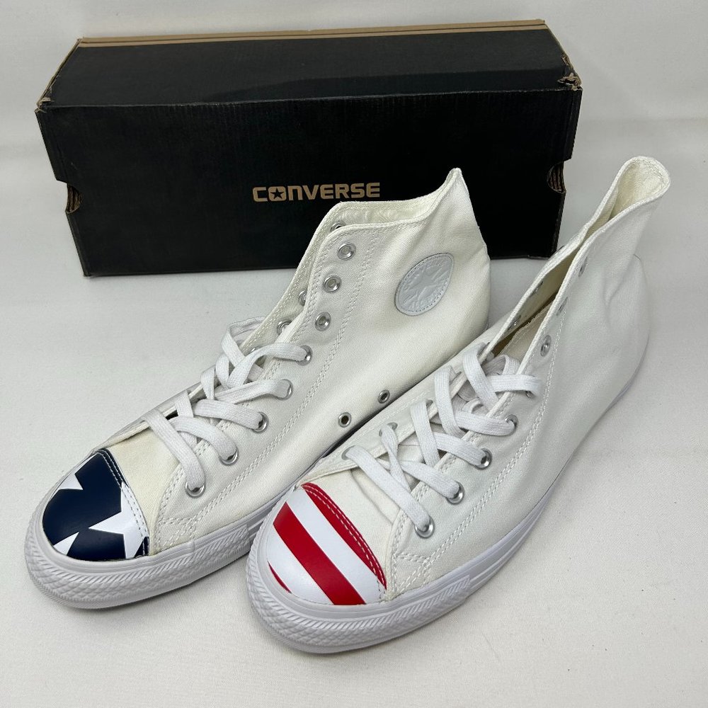 Converse Men's CTAS HI White/Navy/Red New in Box Fast Shipping!!!